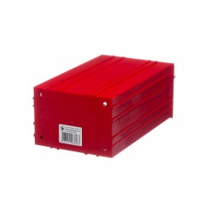 Пластиковый короб Стелла-техник С-2-красный-прозрачный , 140х250х100мм