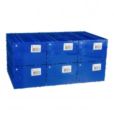 Пластиковый короб Стелла-техник C-2-К6-синий-прозрачный , 140х250х100мм, комплект 6 штук