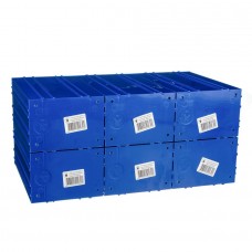 Пластиковый короб Стелла-техник C-2-К6-синий-белый , 140х250х100мм, комплект 6 штук