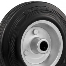 Колесо под ось 15мм Стелла-техник 4000-125 диаметр 125мм, грузоподъемность 100кг, резина, металл