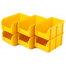 Пластиковый ящик Стелла-техник V-2-К6-желтый , комплект 6 штук