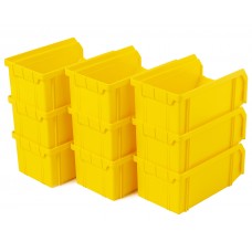 Пластиковый ящик Стелла-техник V-1-К9-желтый , комплект 9 штук