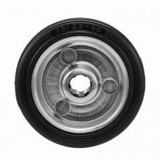 Колесо под ось 12мм Стелла-техник 4000-75 диаметр 75мм, грузоподъемность 50кг, резина, металл