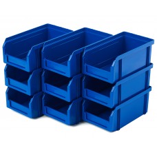 Пластиковый ящик Стелла-техник V-1-К9-синий , комплект 9 штук