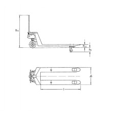 Гидравлическая тележка PFAFF HU 20-200 TP (Proline) с длинными вилами (2000 мм)